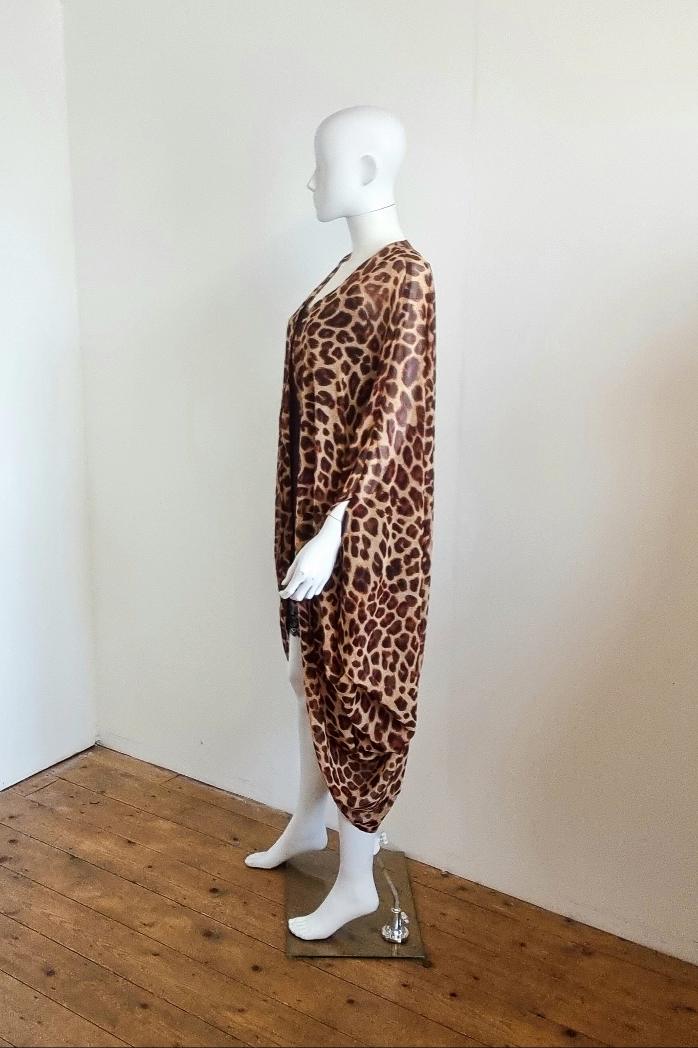 Zubi Kimono - Choc Leopard Print