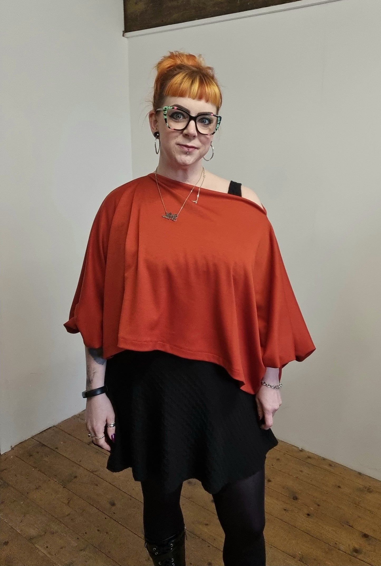 Imogen Drape Crop - Terracotta