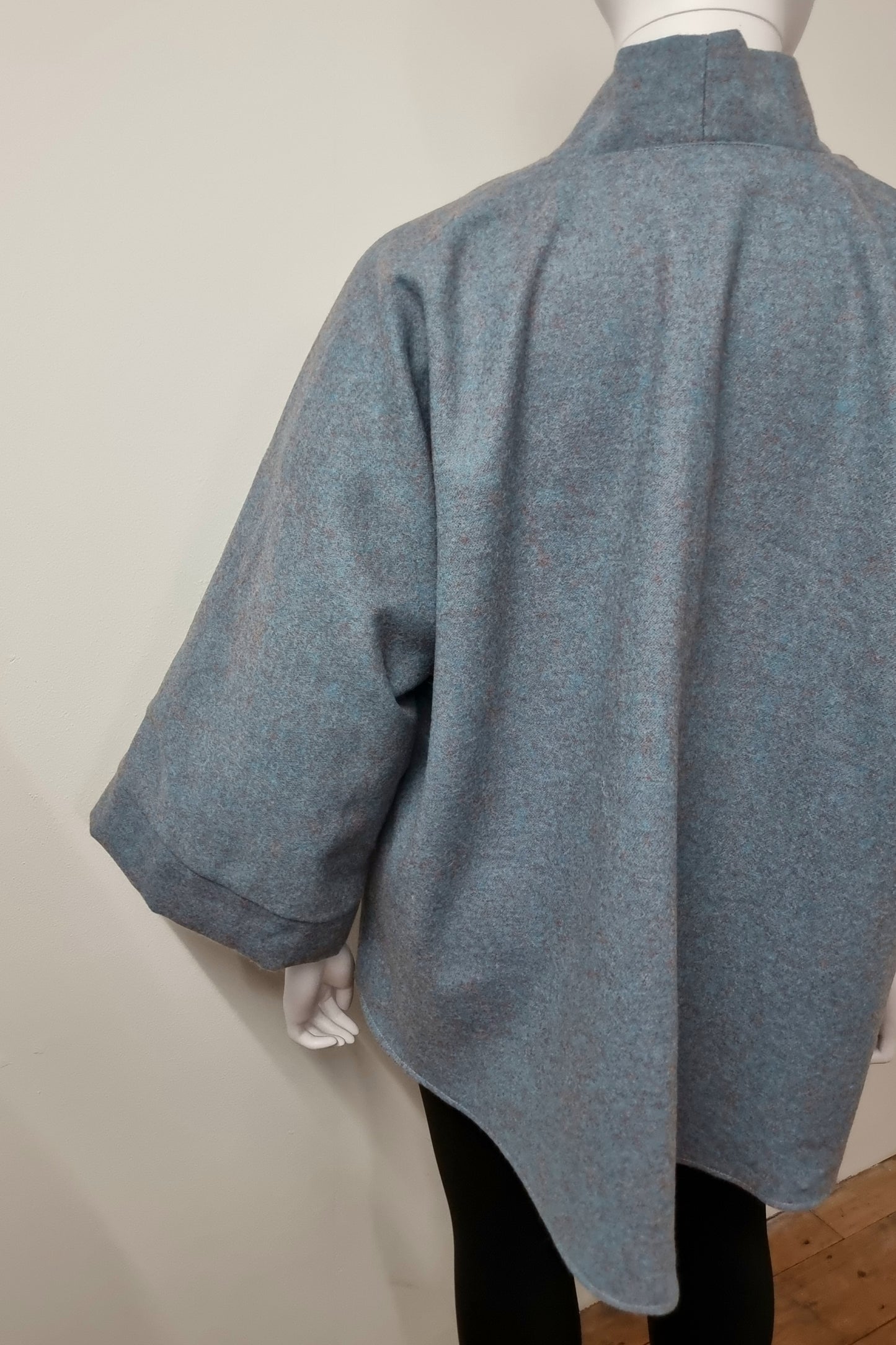 Tippi - Sky/Pink Wool Lined in Silver