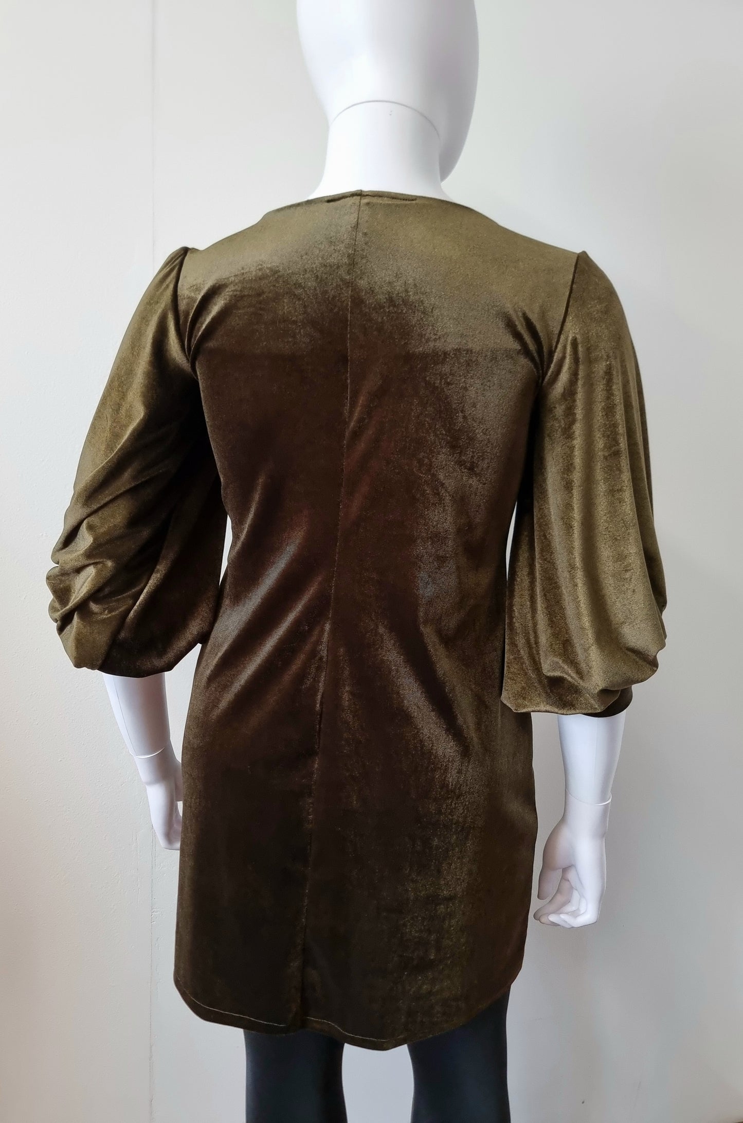 Tabi Dress - Olive Velvet