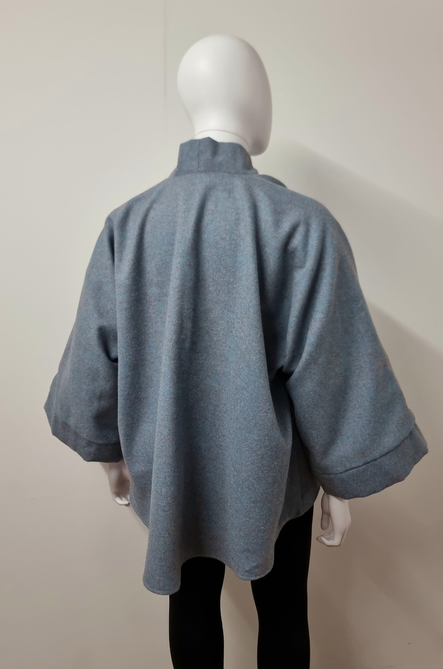 Tippi - Sky/Pink Wool Lined in Silver