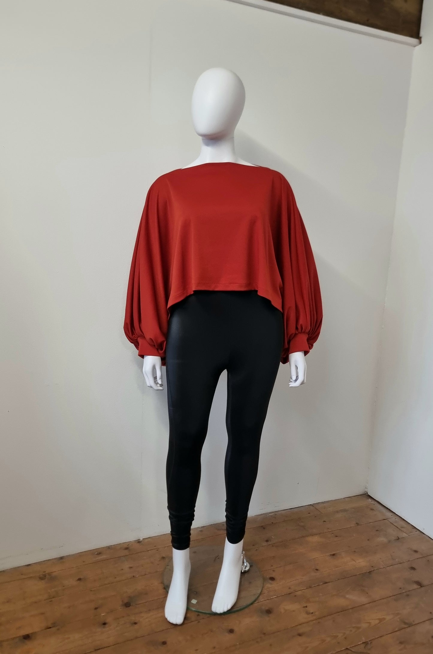 Imogen Drape Crop - Terracotta