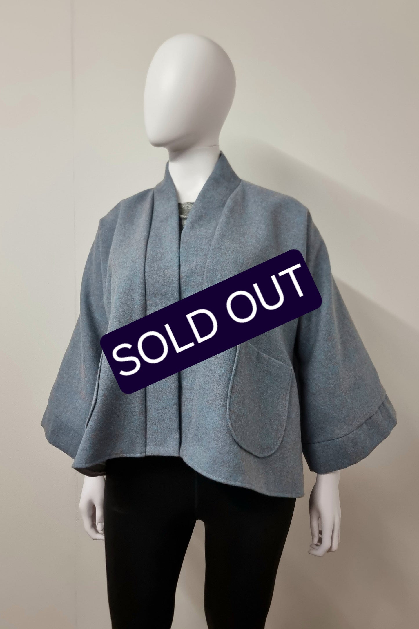 Tippi - Sky/Pink Wool Lined in Silver