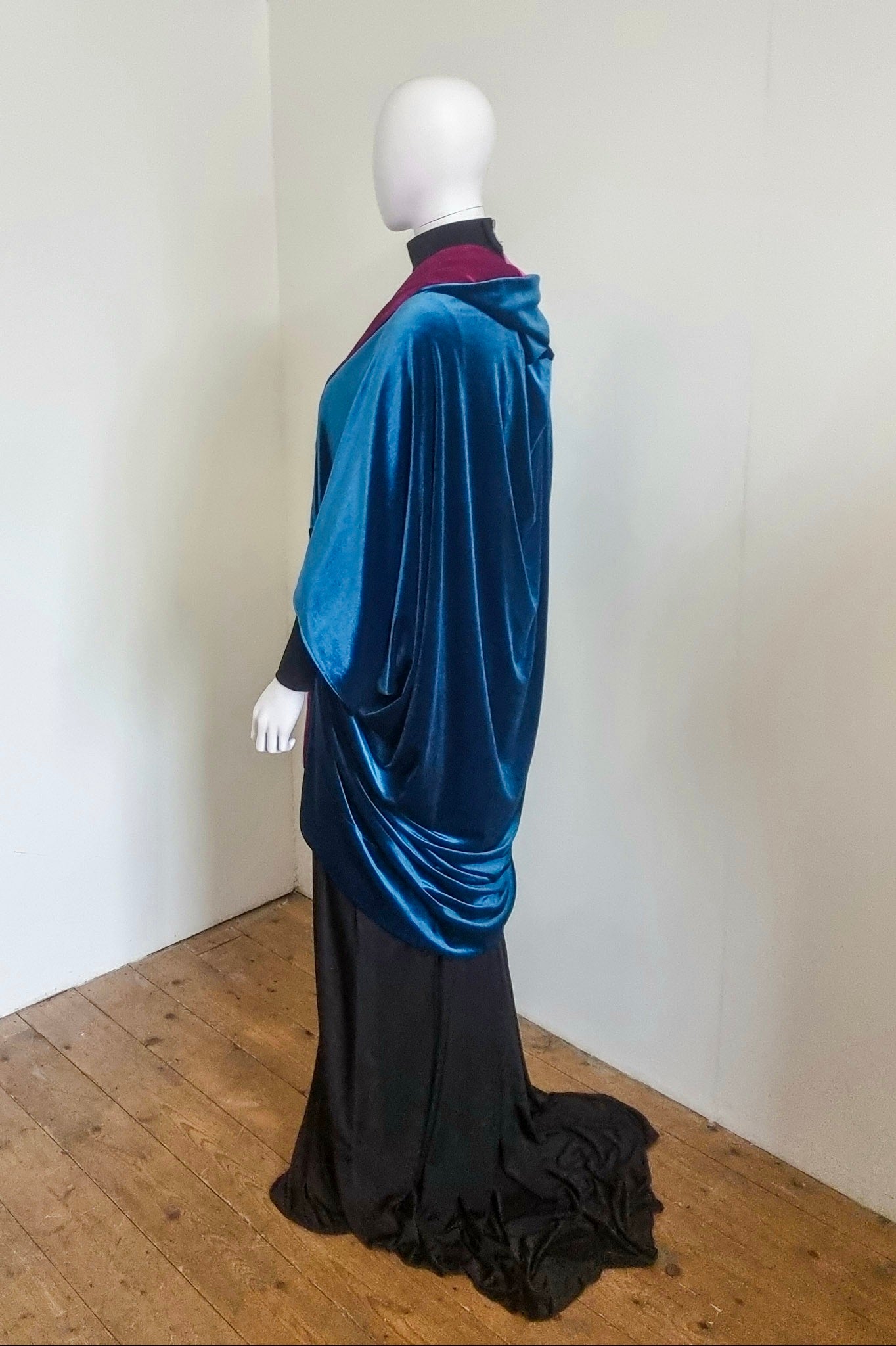 Ophelia Contrast Midi - Rust & Gold Velvet