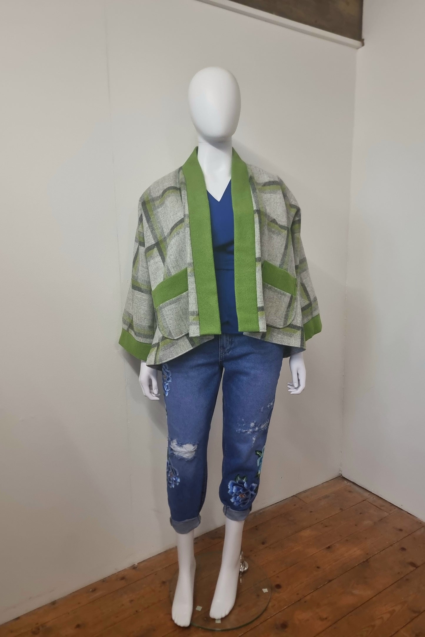 Tippi - Grey & Green Wool