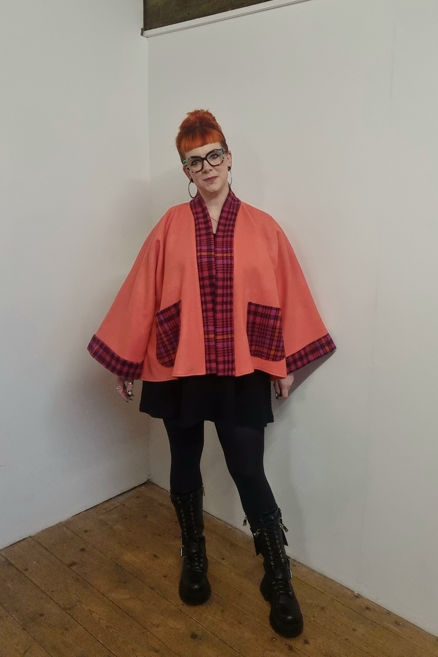 Tippi - Coral with Pink & Red Wool