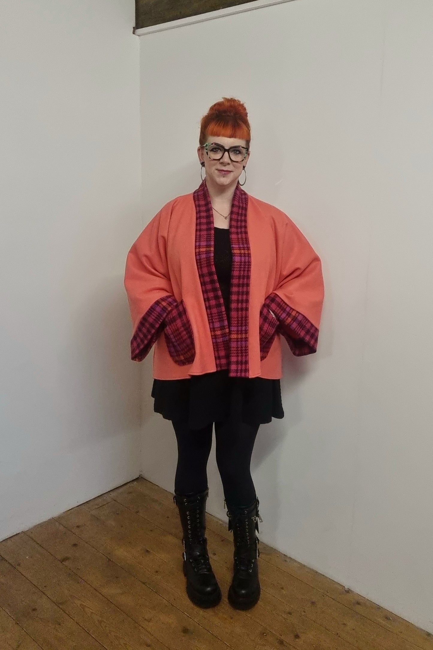 Tippi - Coral with Pink & Red Wool