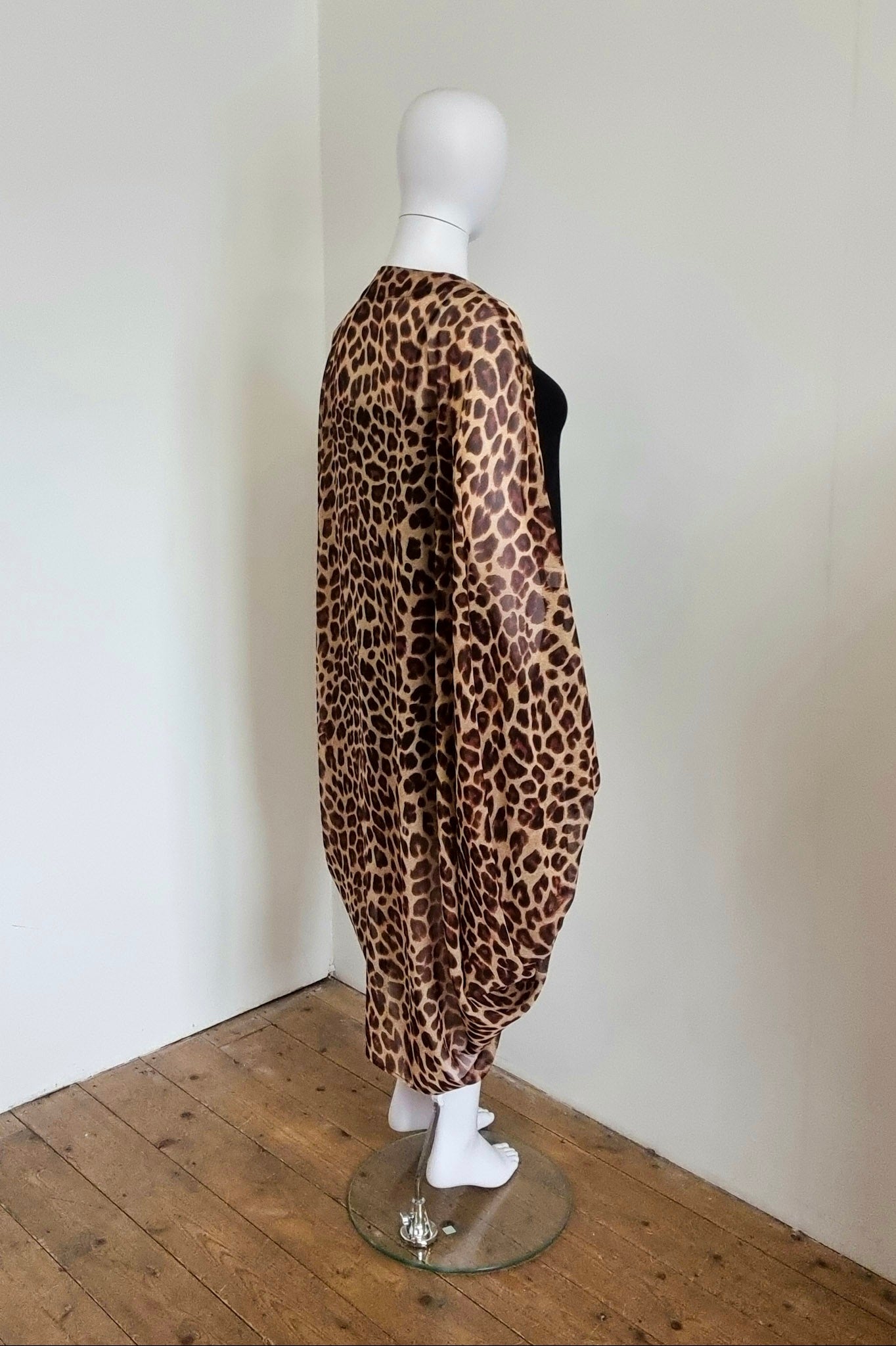 Zubi Kimono - Choc Leopard Print