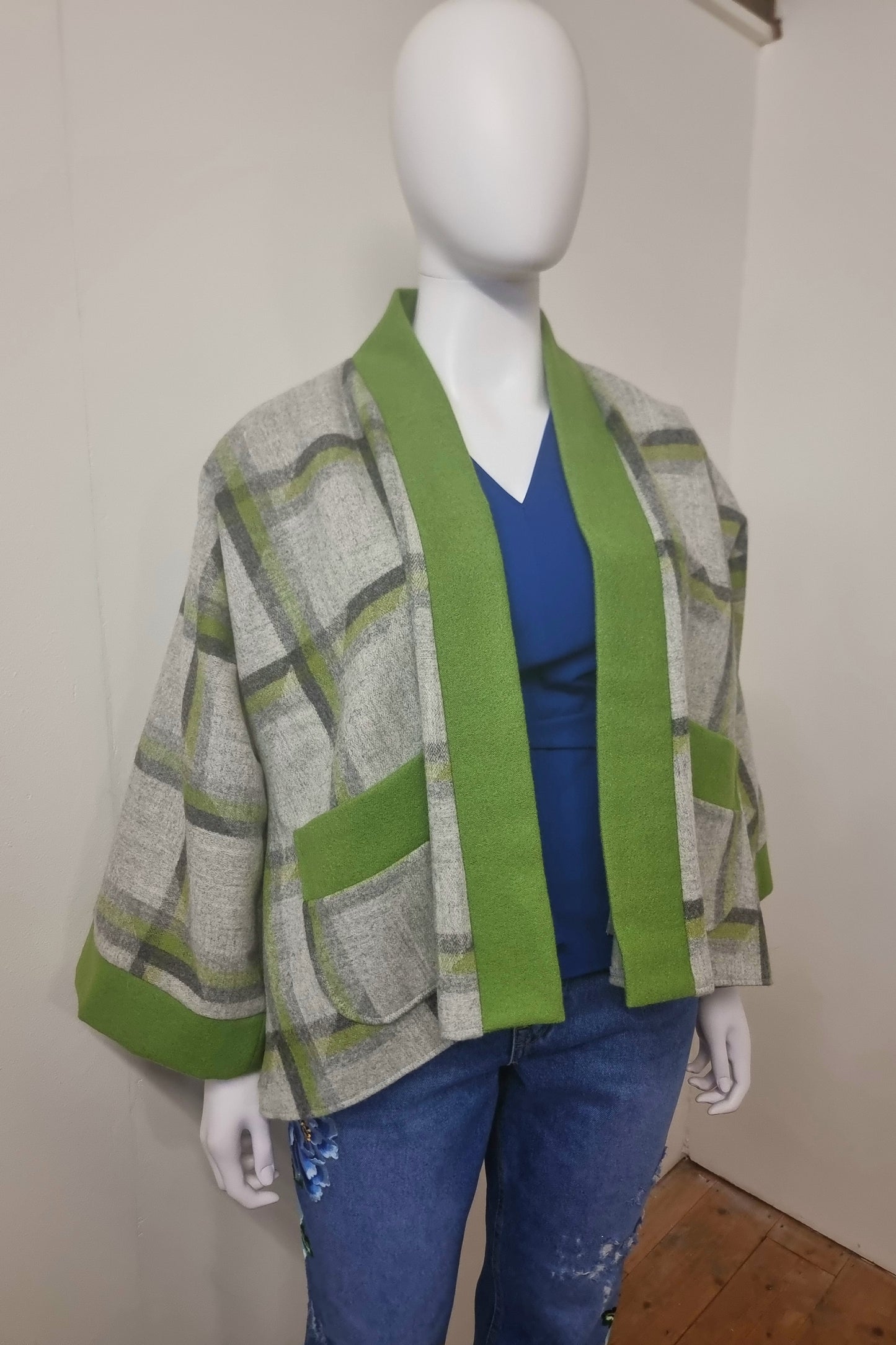Tippi - Grey & Green Wool