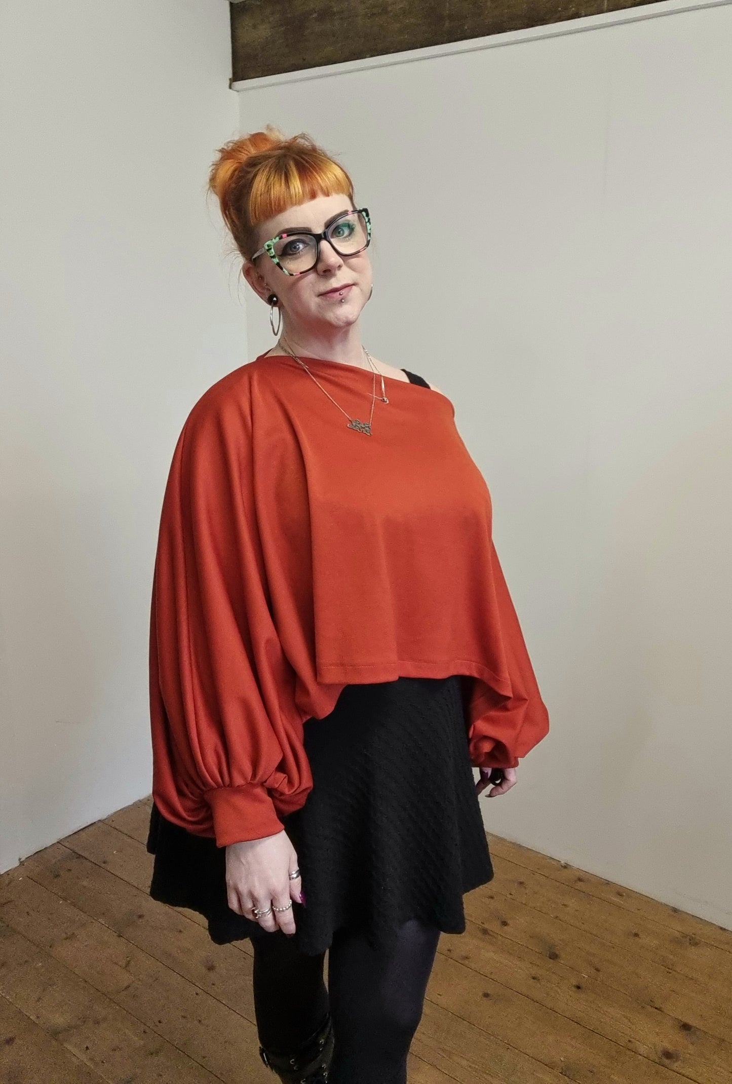 Imogen Drape Crop - Terracotta