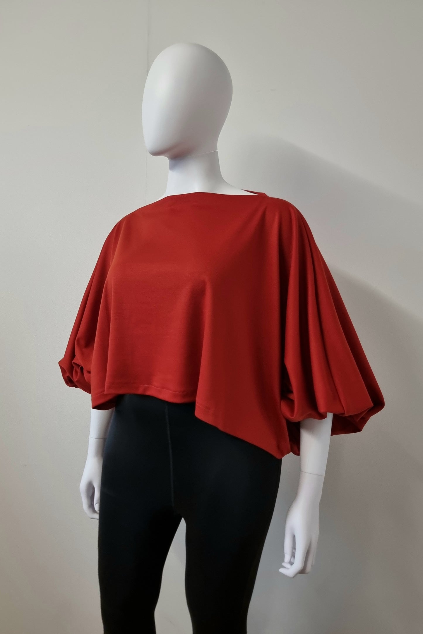 Imogen Drape Crop - Terracotta