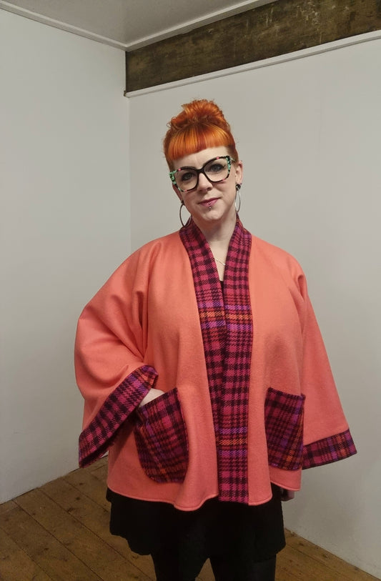 Tippi - Coral with Pink & Red Wool