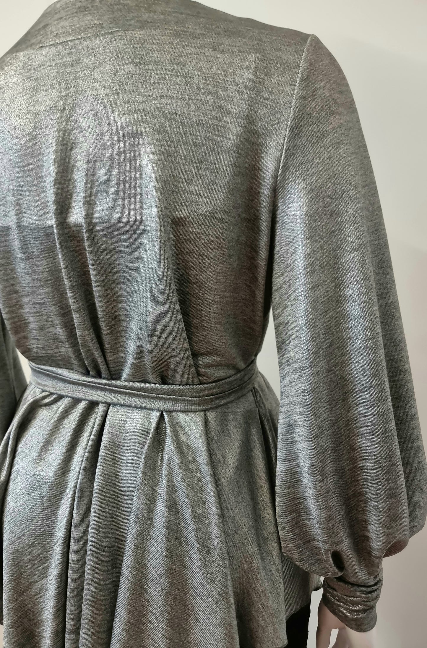 Lexi Top - Silver Metallic Knit