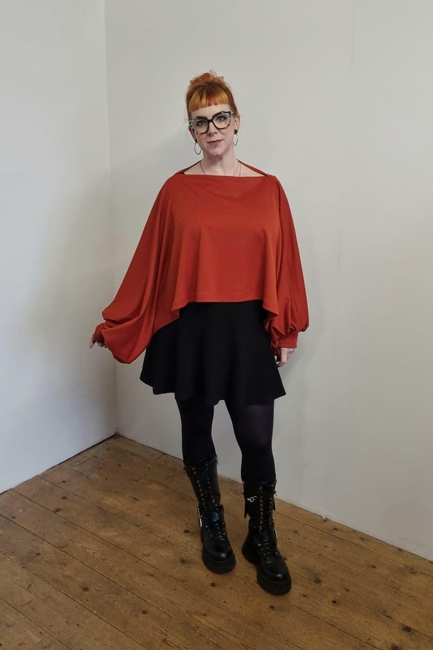 Imogen Drape Crop - Terracotta