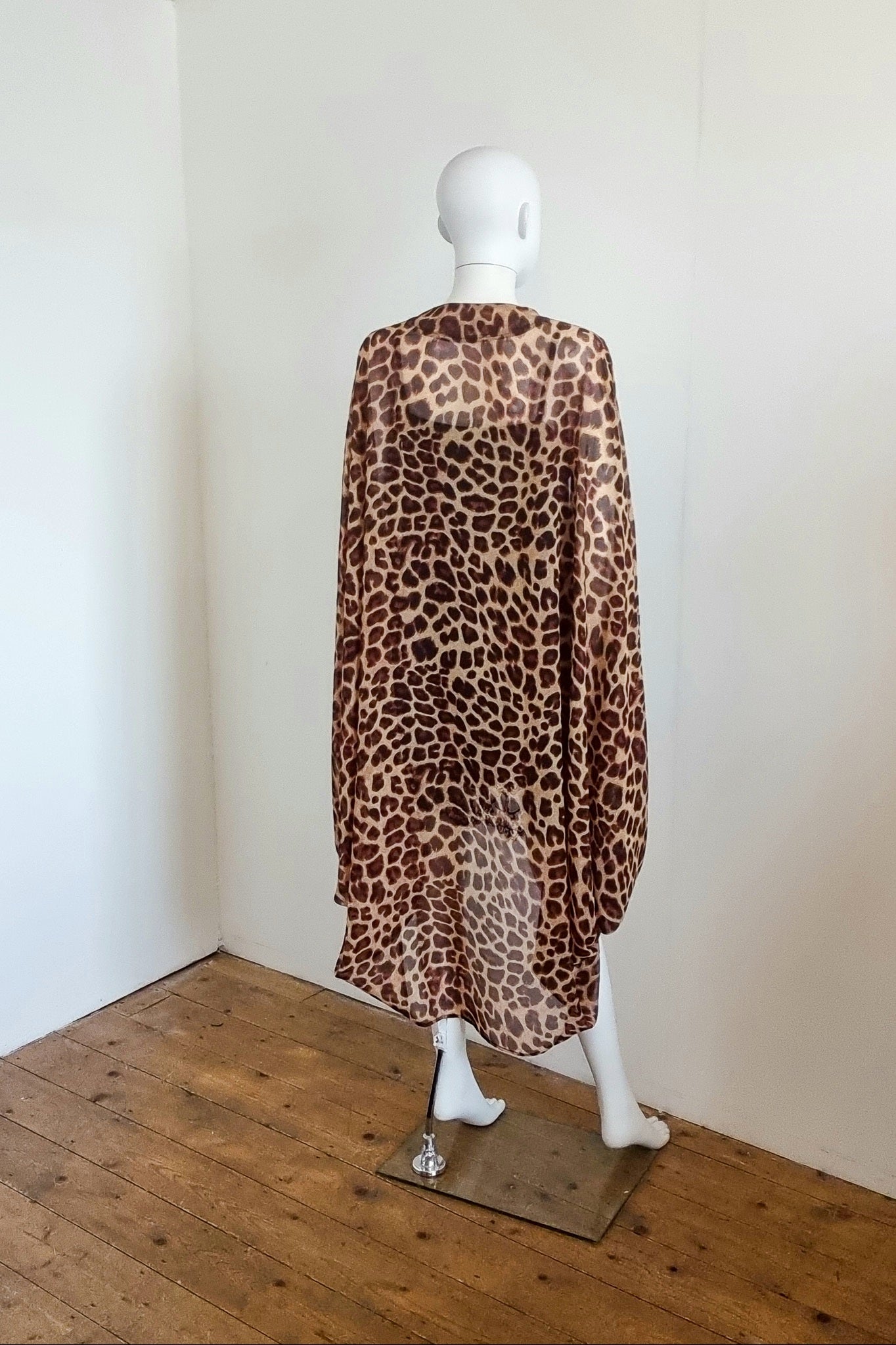 Zubi Kimono - Choc Leopard Print