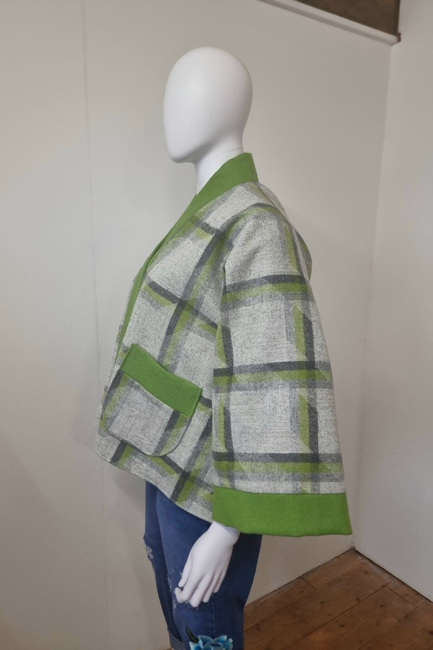 Tippi - Grey & Green Wool