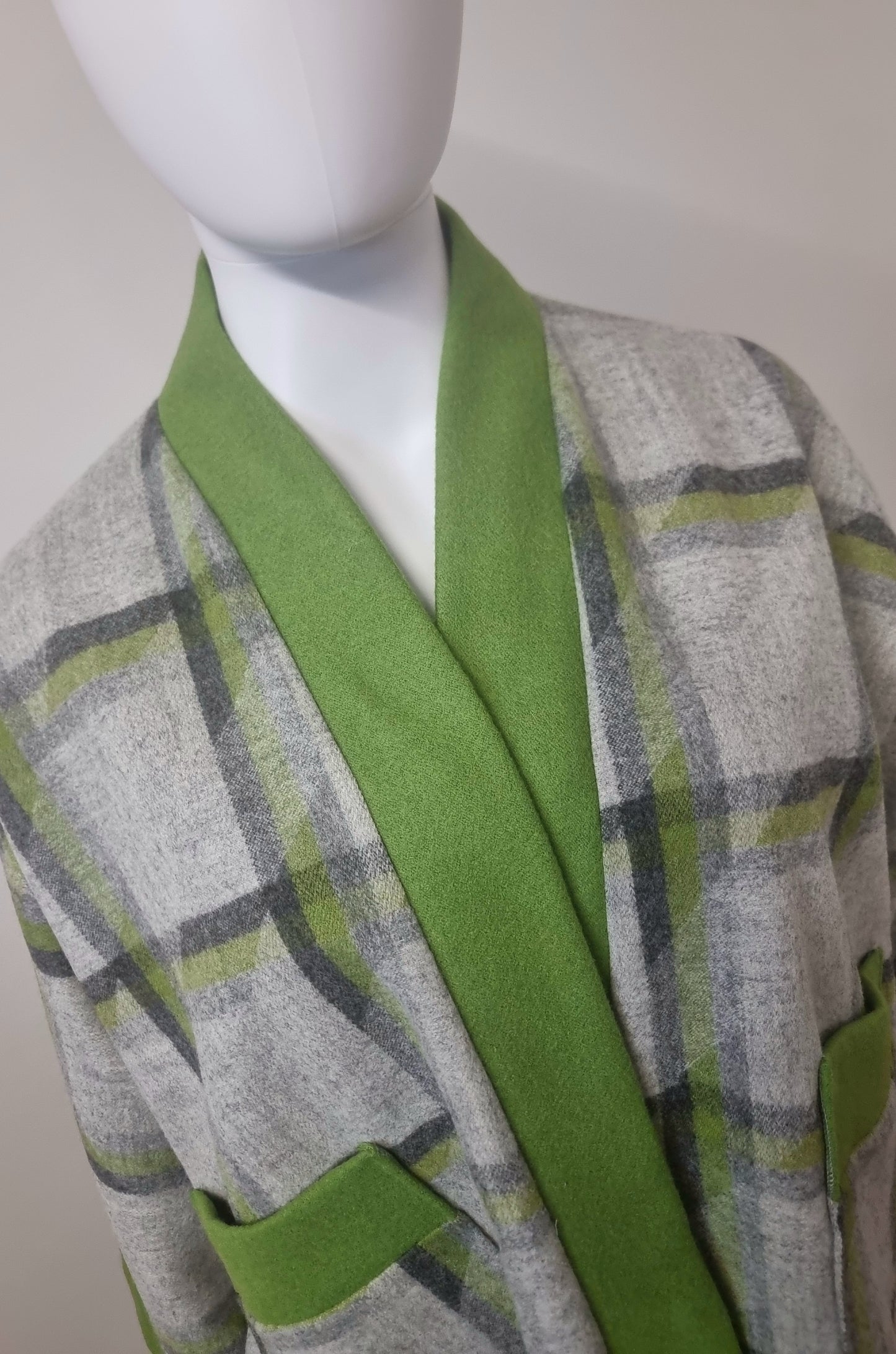 Tippi - Grey & Green Wool