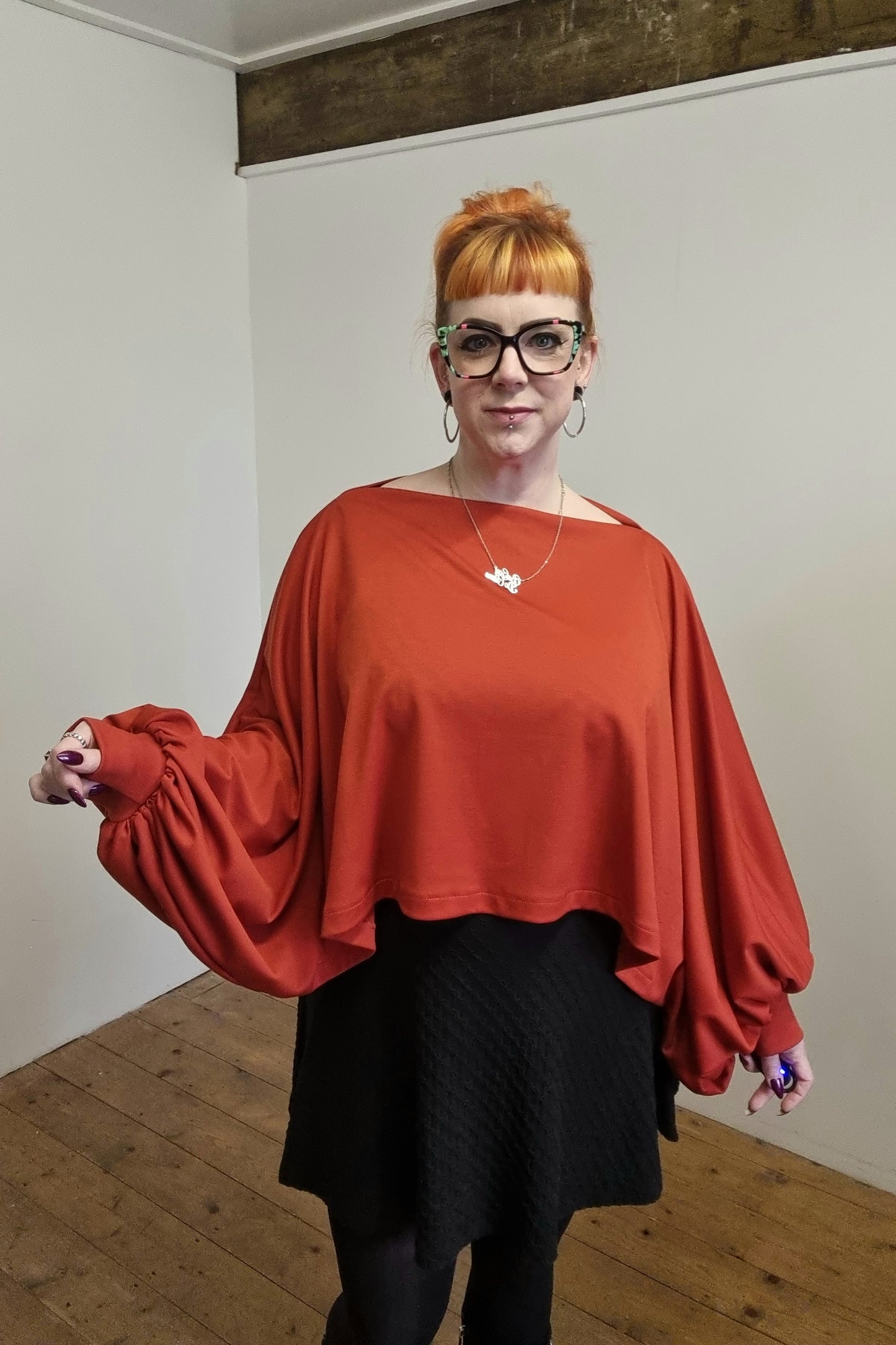 Imogen Drape Crop - Terracotta