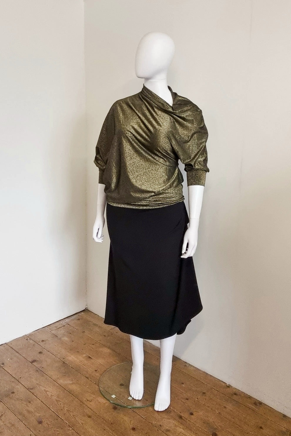 Zadie Asymmetric Jumper - Bronze/Gold