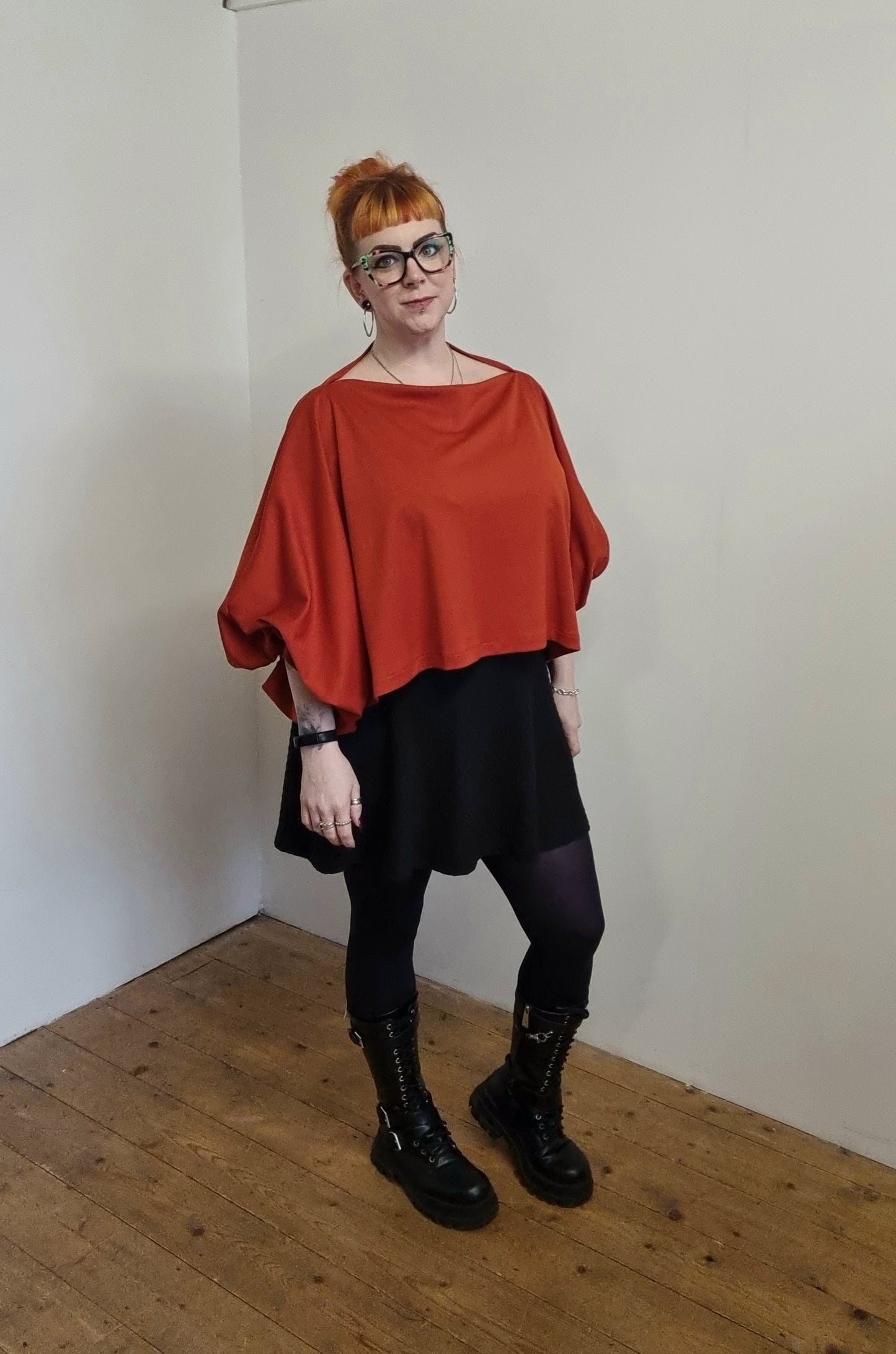 Imogen Drape Crop - Terracotta