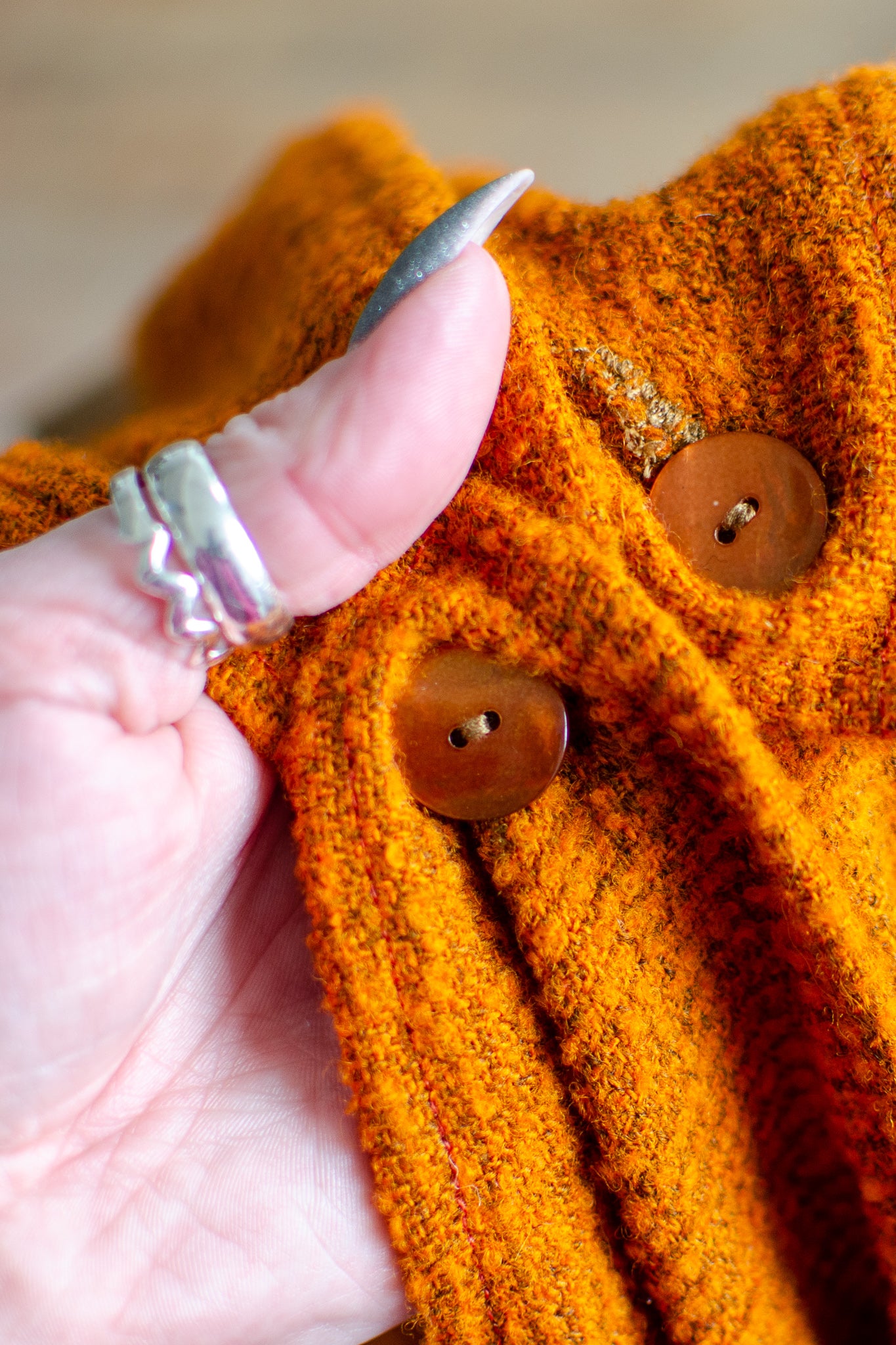 Ida Bag, Medium - Huddersfield Woven Wool In Cinnamon