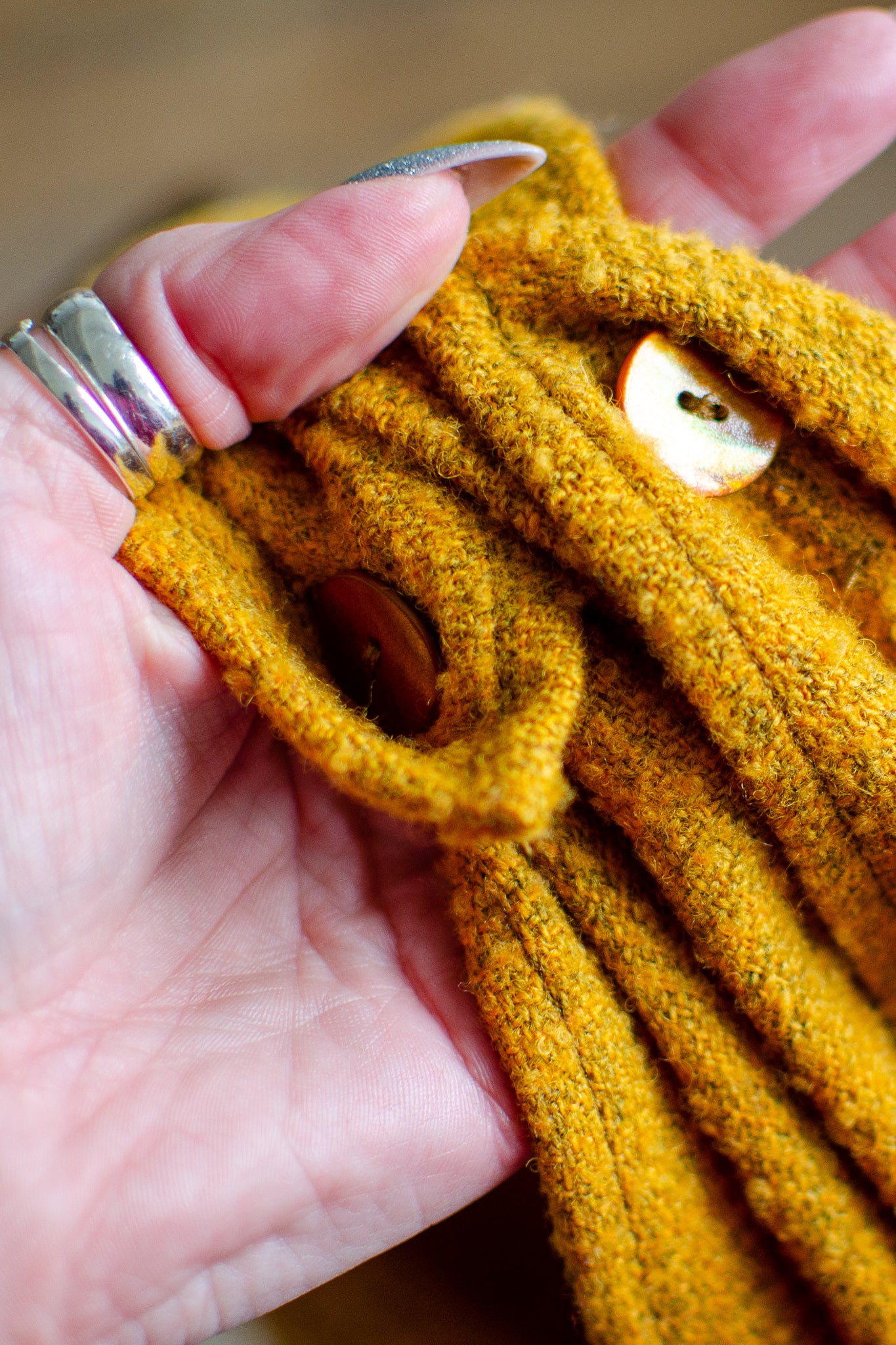 Ida Bag, Medium - Huddersfield Woven Wool In Honey